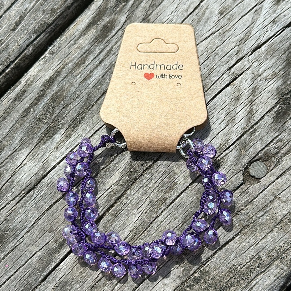 Purple crystal bracelet - Picture 7 of 7